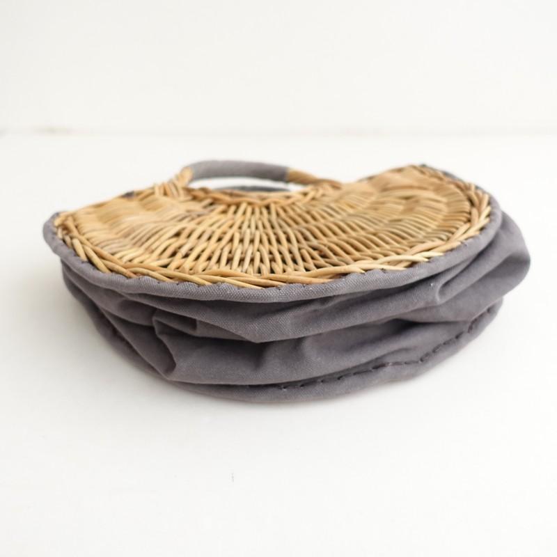 ebagos キャンバス扇トート（半月かご）KAHKI 極美品 ebagos