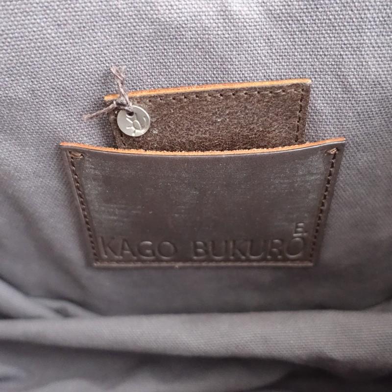 ebagos キャンバス扇トート（半月かご）KAHKI 極美品 ebagos