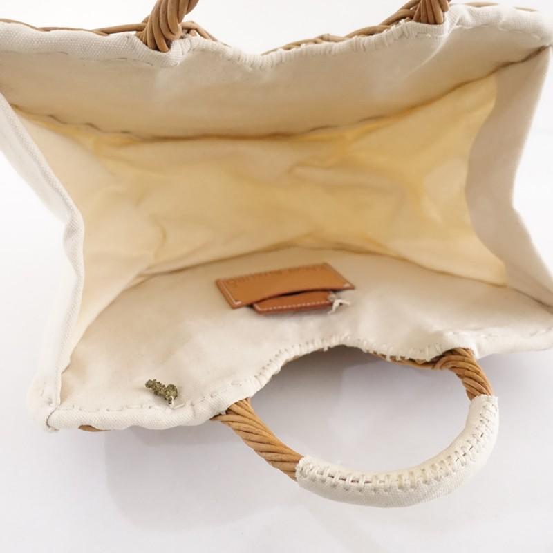 定価7.4万】エバゴス ebagos*カゴ袋 キャンバス扇トート*かばん手提げ