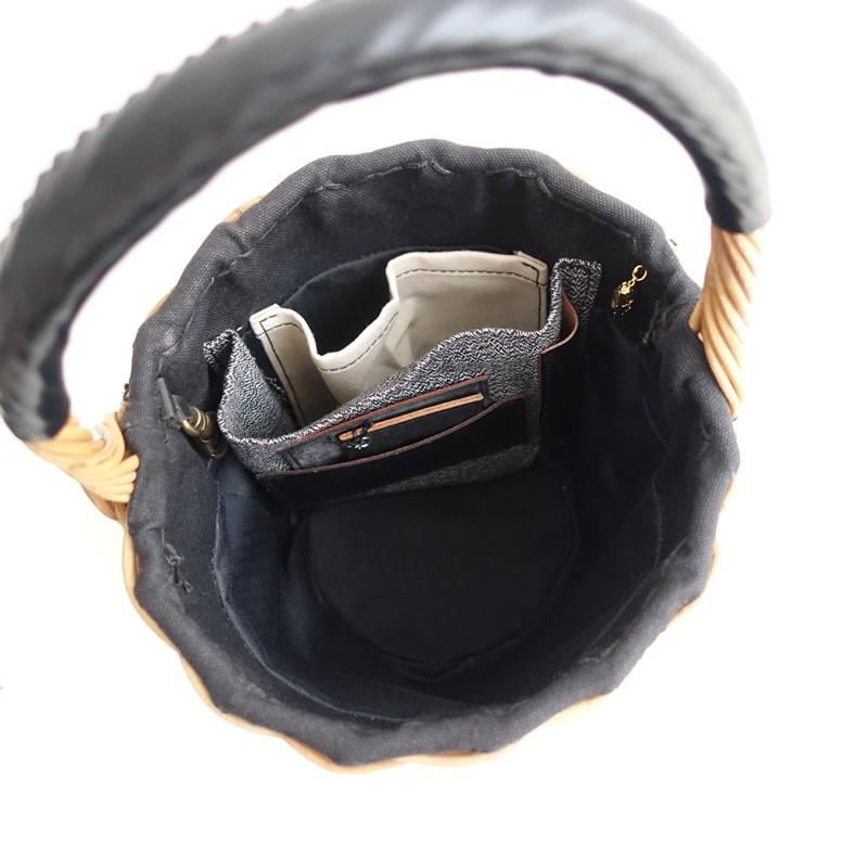 【定価7.4万】エバゴス ebagos *ミニバーキン ブライドル バケツM バスケット*かばんカゴバッグ手提げ丸底(ba10-2604-93)【31E62】の画像