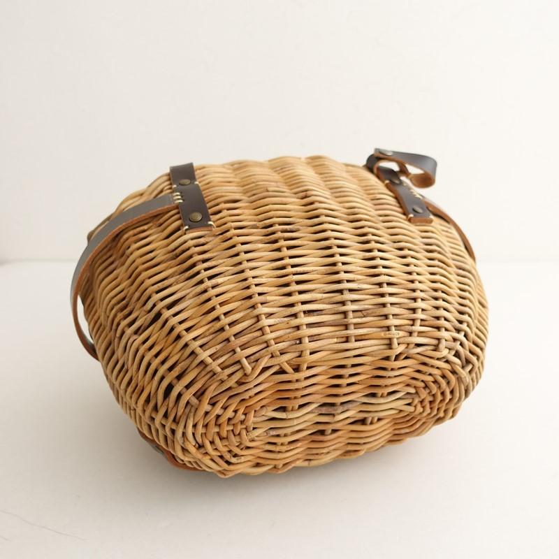 定価6.4万】エバゴス ebagos *ブライドルレザー×紅籐かごバッグ*かばん