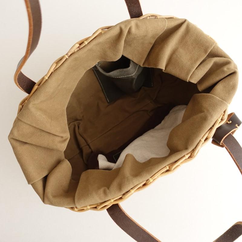 定価6.4万】エバゴス ebagos *ブライドルレザー×紅籐かごバッグ*かばん