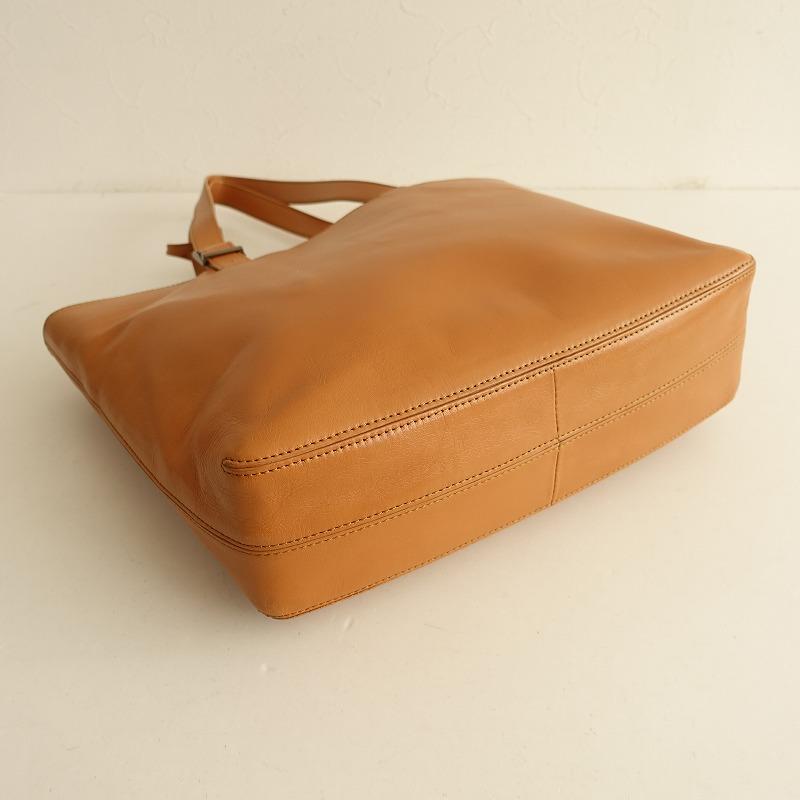 マザーハウス MOTHERHOUSE *レザートートバッグ*手提げ肩掛けブラウン