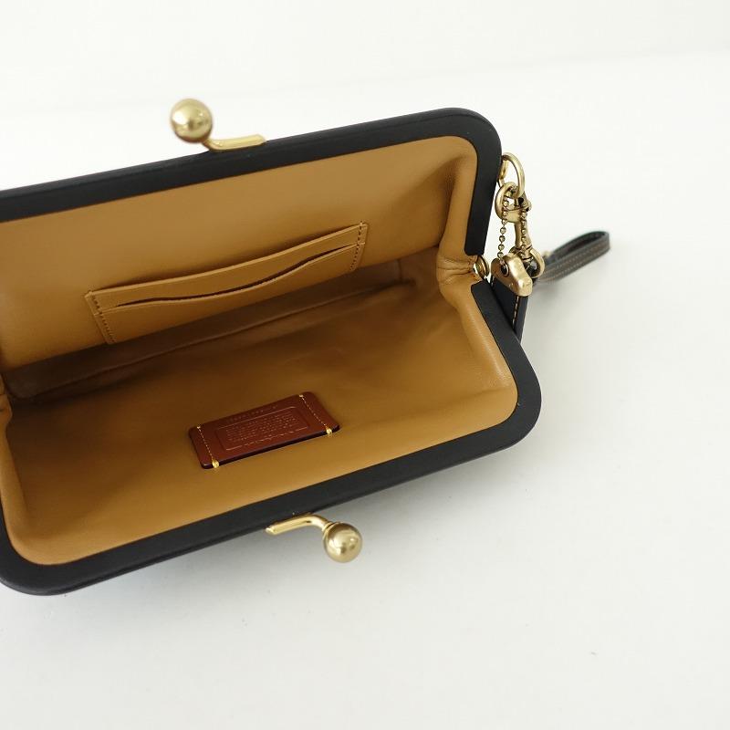 コーチ黒いがま口… COACH コーチ がま口財布 B2280 C7517 ブラック - 中古財布