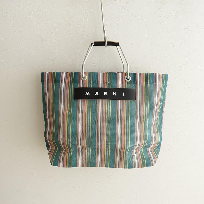 マルニ MARNI *マーケットストライプバッグ*メッシュトートバッグ