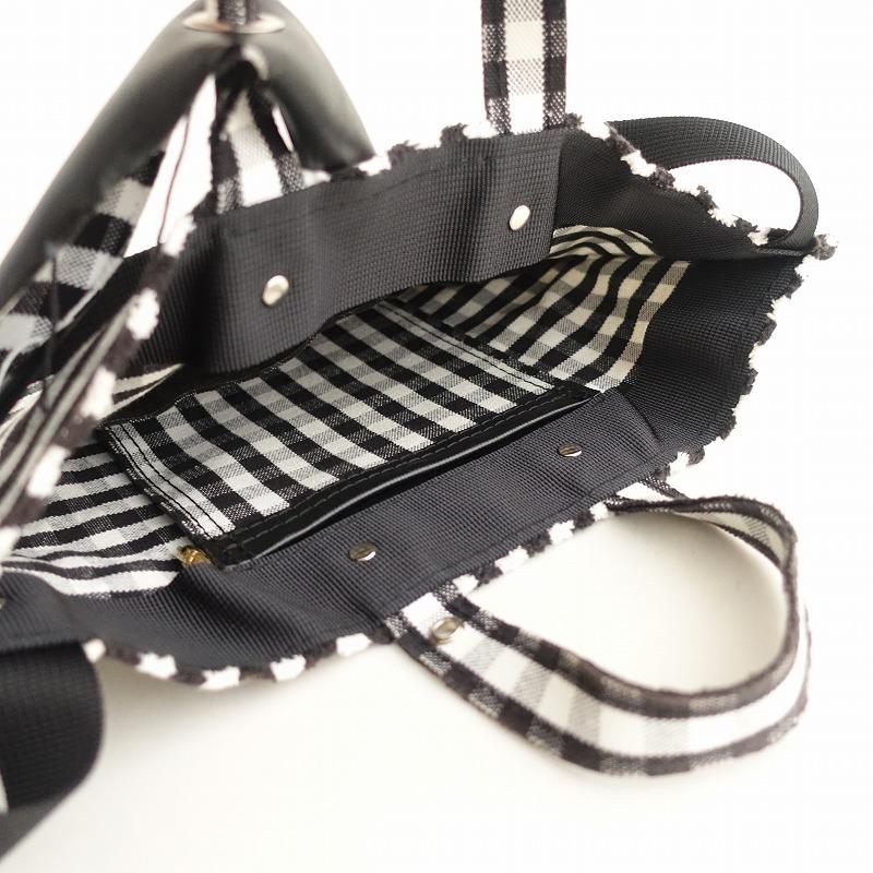 定価4.2万】エバゴス ebagos *ギンガムY字トートM*手提げかばん 定価4.2万】エバゴス ebagos *ギンガムY字トートM*手提げかばん