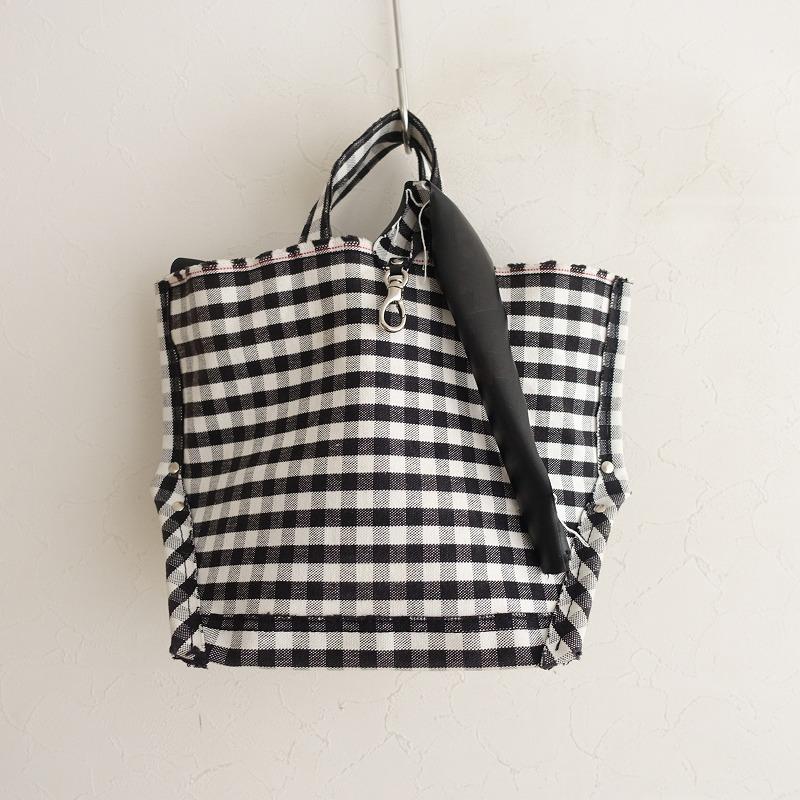 定価4.2万】エバゴス ebagos *ギンガムY字トートM*手提げかばん 定価4.2万】エバゴス ebagos *ギンガムY字トートM*手提げかばん