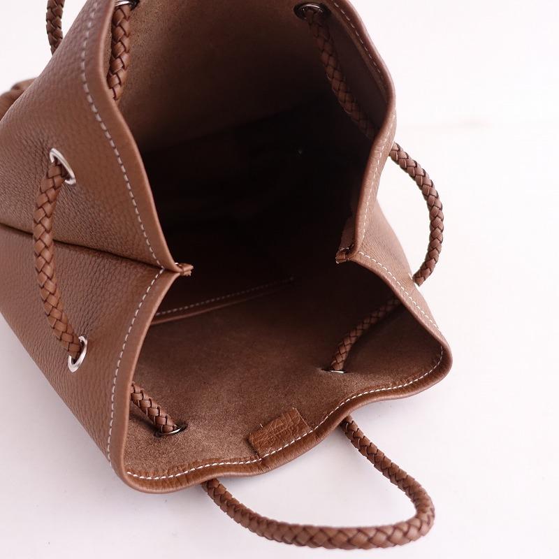 blancle 【美品】ブランクレ *巾着ポシェット*ショルダーブラウン