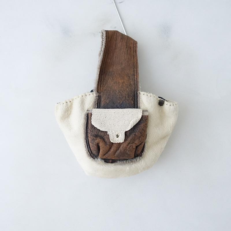 【美品】ebagos エバゴス　カゴバッグ　ハンドバッグ　ムートン エバゴスのバッグ ムートン