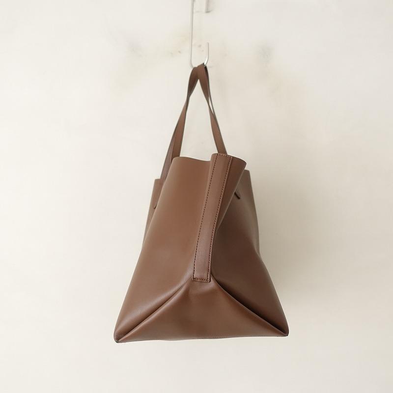 美品/定価2.6万】アンドミューク &MyuQ *トートバッグ*ブラウン手提げ