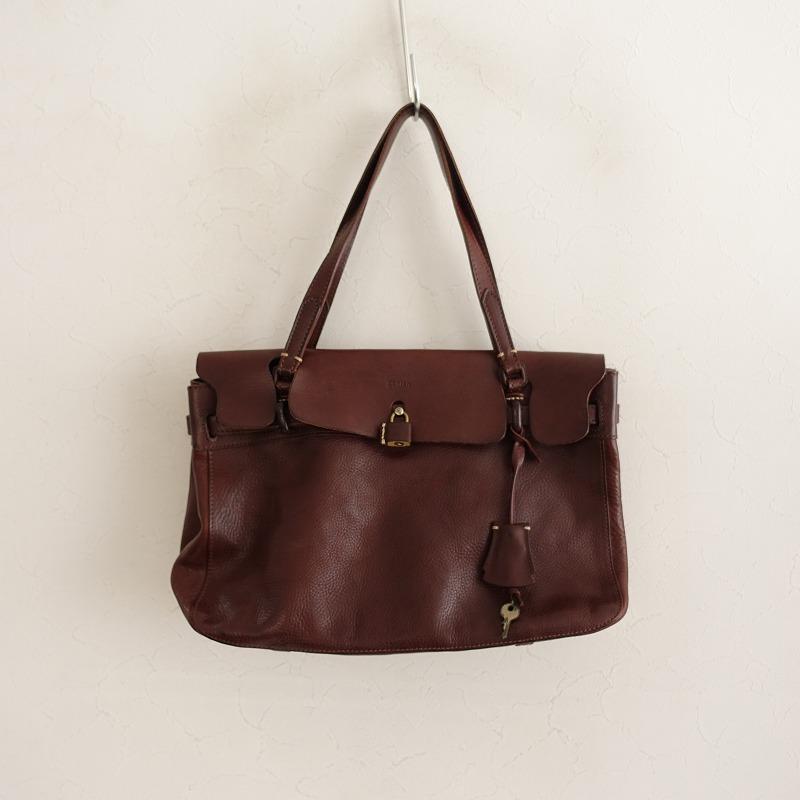 ゲンテン genten *ミネルヴァ トートバッグ*レザー手提げブラウン 