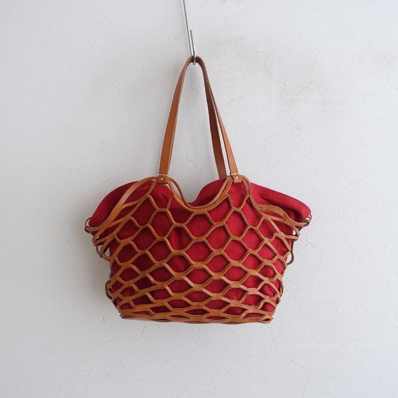 アンリクイールレザーパッチワークハンドバッグ