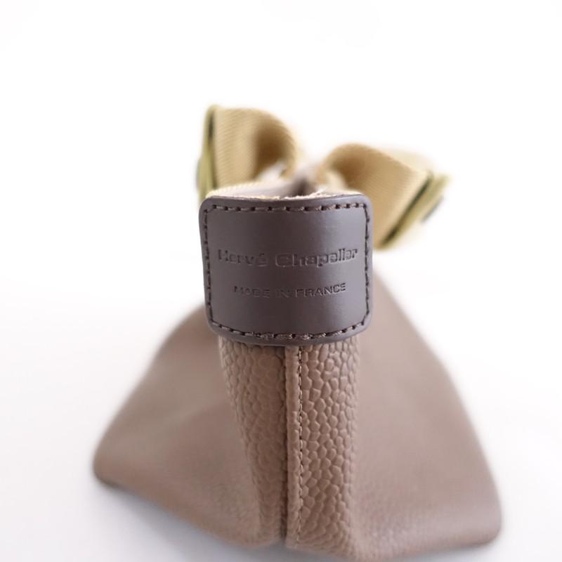 【美品/定価8.6万】エルベシャプリエ Herve Chapelier *リュクス舟型トートS*手提げブラウンかばん(ba11-2601-24)【52A62】の画像
