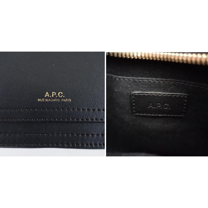 A.P.C.（アーペーセー） *レザーショルダーバッグ*ポシェットブラック