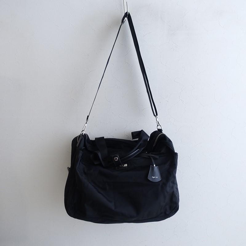 アニエスベーボヤージュ agnes b. VOYAGE *ボストンバッグ*ブラック