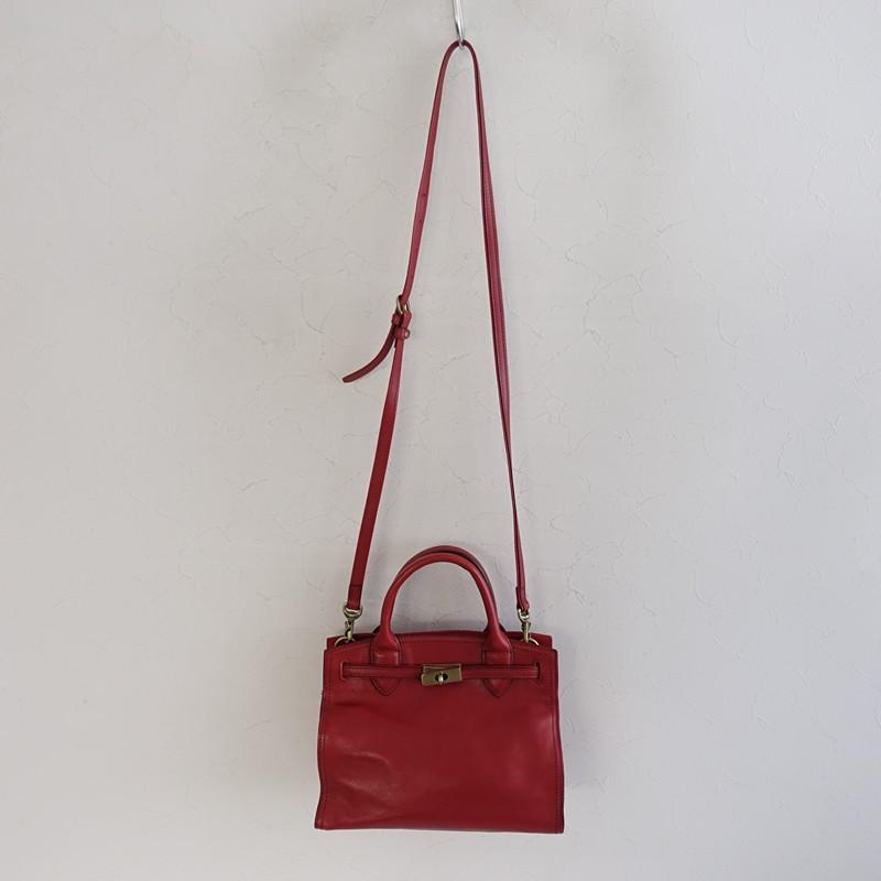 Dakota（ダコタ） *2WEYショルダーバッグ*レッドレザー革ハンドバッグ 