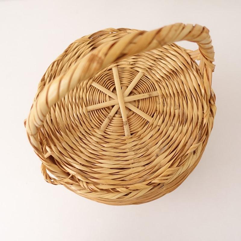 ポルトガル アルガルヴェ Cane Basket*天然素材バスケットかごバッグ