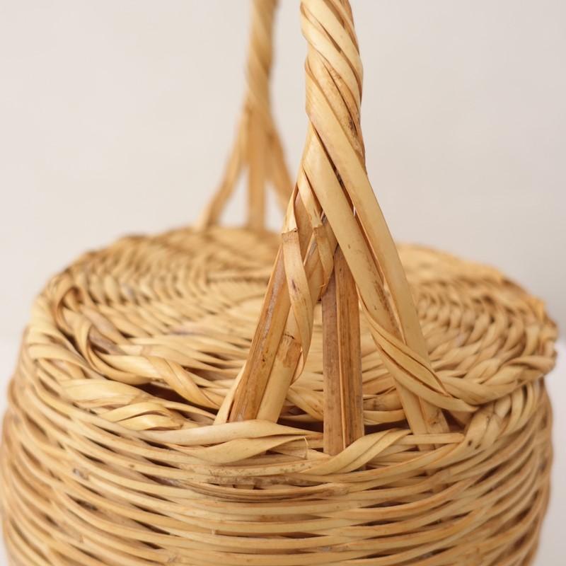 ポルトガル アルガルヴェ Cane Basket*天然素材バスケットかごバッグ