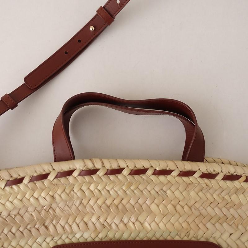 【未使用/定価4.6万】アーペーセー A.P.C. *PANIER ZOE SMALL かごバッグ*天然素材レザー革ショルダー2WEY(ba30-2604-217)【41E62】の画像