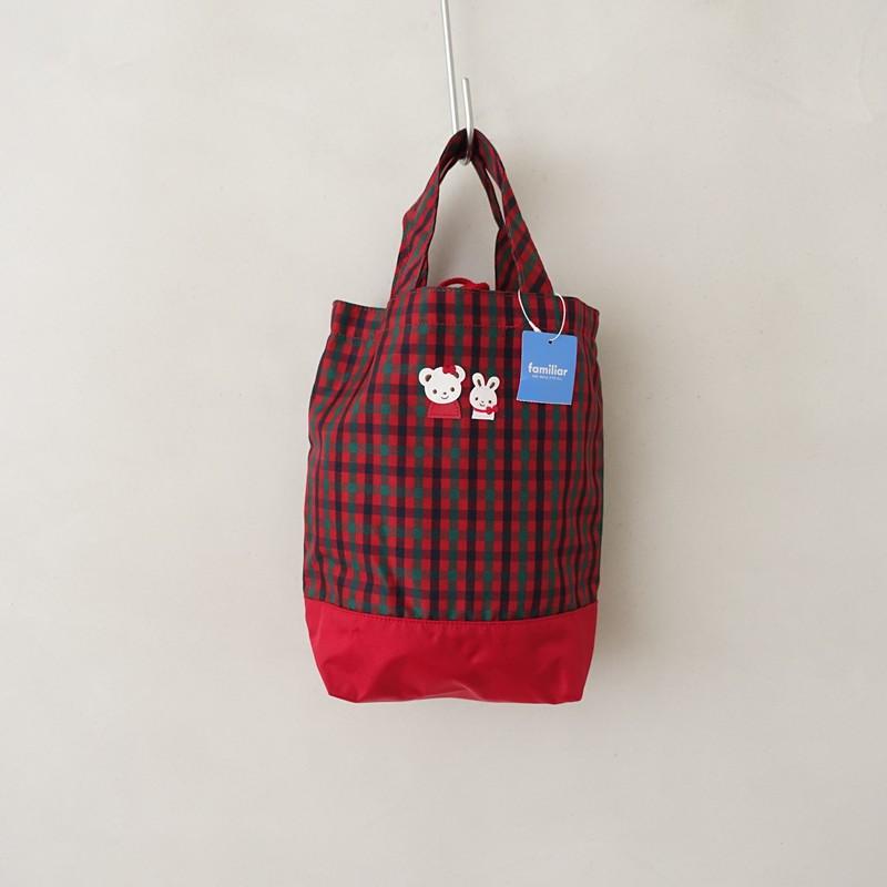 未使用/定価1万】ファミリア familiar *シューズケース*レッドネイビー