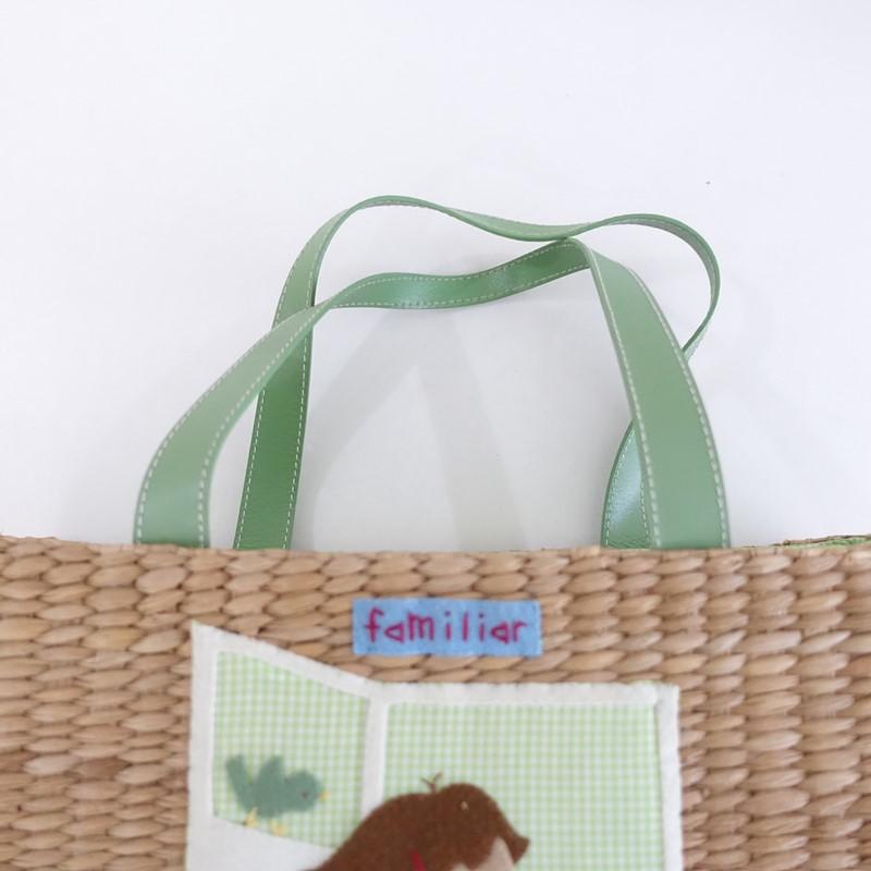 新品☆ファミリア ハウスオブアンリ コラボ かごバッグ familiar ファミリア×ハウスオブアンリ familiar×HOUSE OF ANLI *カゴバッグ