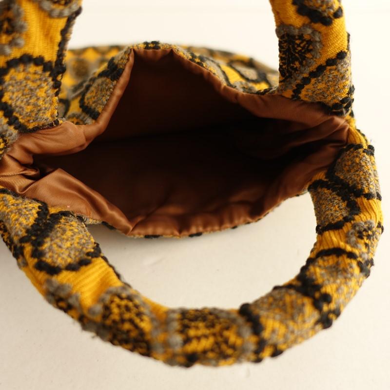 ミナペルホネン　エッグバッグ　マスタード mina perhonen（ミナペルホネン） *tarte egg bag エッグバッグ*手提げ