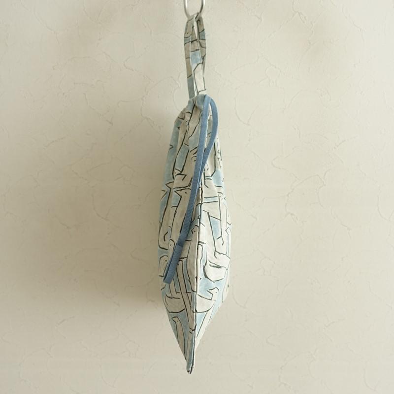 mina perhonen（ミナペルホネン） *assemblage 巾着バッグ 大*手提げ