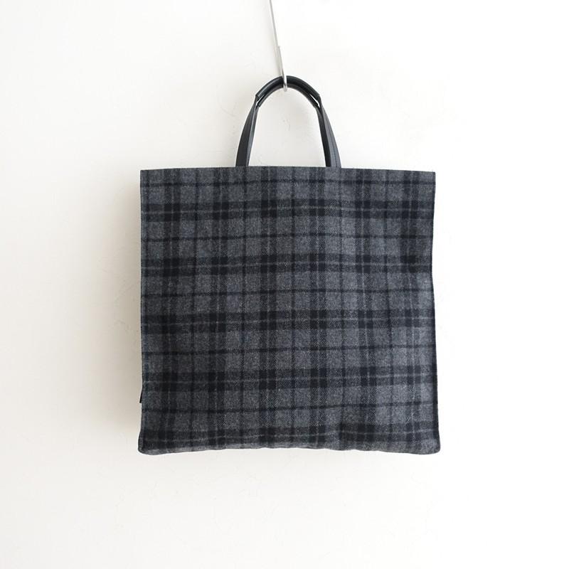 美品】アニエスベー agnes b. *ウール チェック トートバッグ*アニエス 