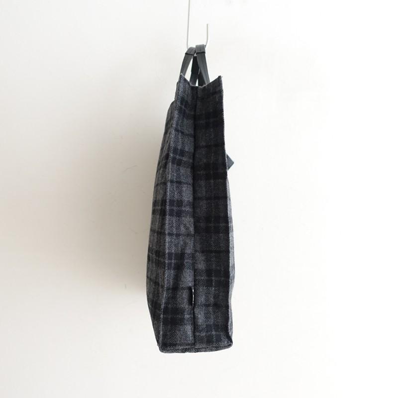 美品】アニエスベー agnes b. *ウール チェック トートバッグ*アニエス 