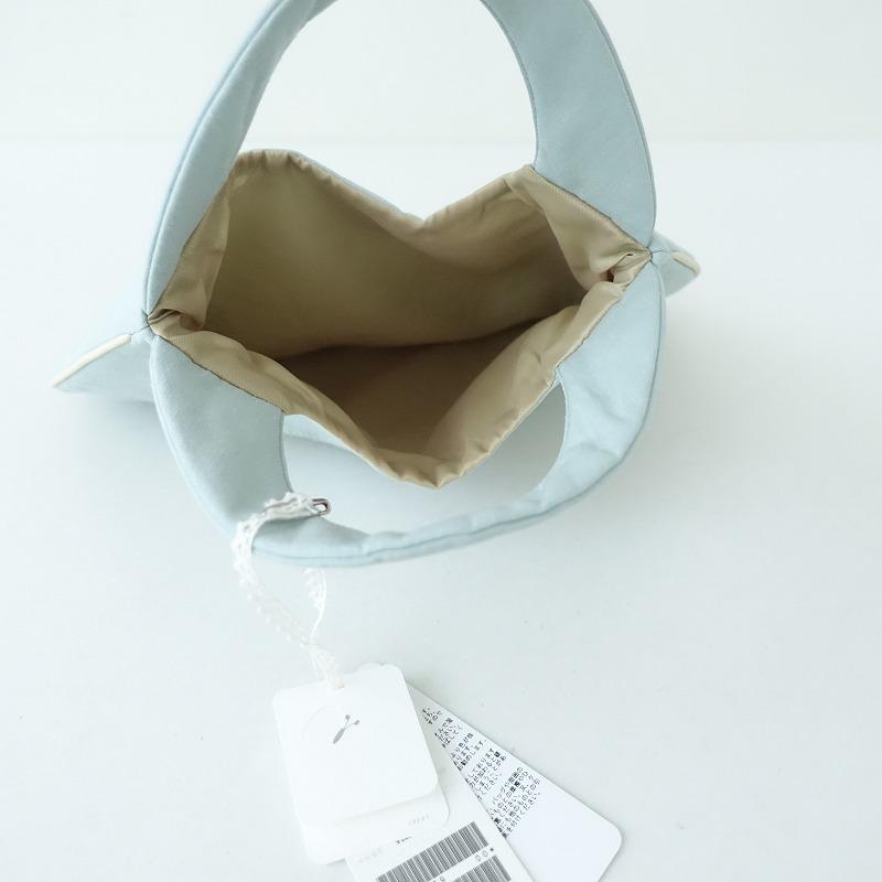 mina perhonen エッグバッグ　ライトグレー【未使用品】 mina perhonen（ミナペルホネン） *tanpopo egg bag エッグバッグ