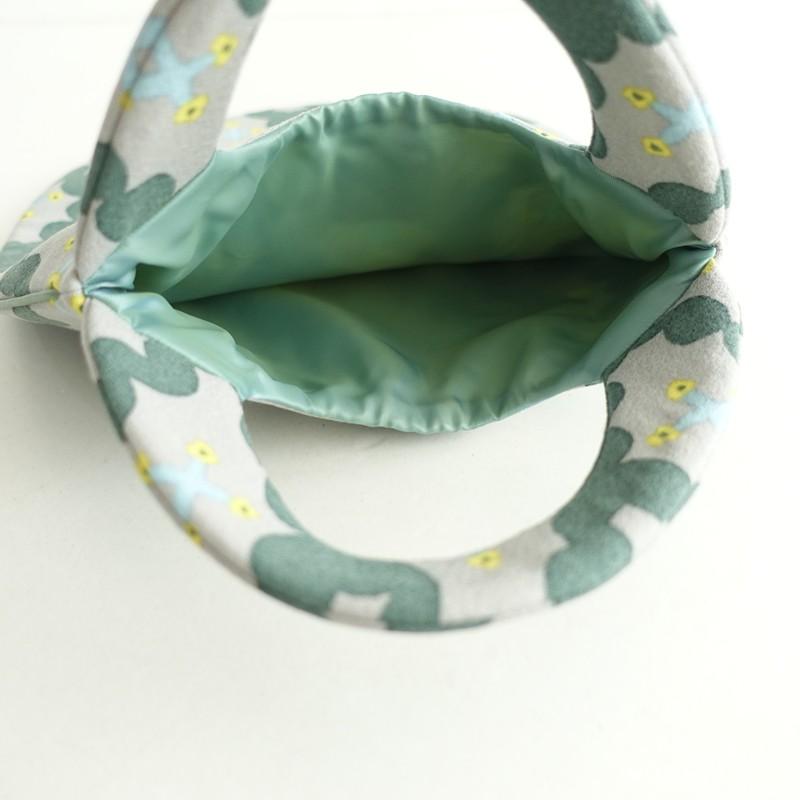 極美品 ミナペルホネン カレイドスコープ エッグバッグ ハンドバッグ 緑 万華鏡 中古・古着通販】mina perhonen (ミナ ペルホネン) エッグバッグ