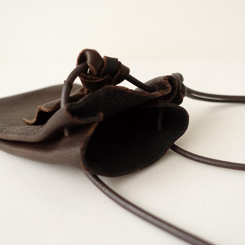 コキア COKIA *レザー巾着ショルダーバッグ*かばん斜め掛けポシェット