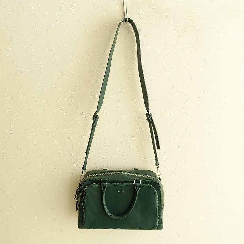 アニエスベー agnes b. *レザー2wayバッグ*かばん手提げ斜め掛け