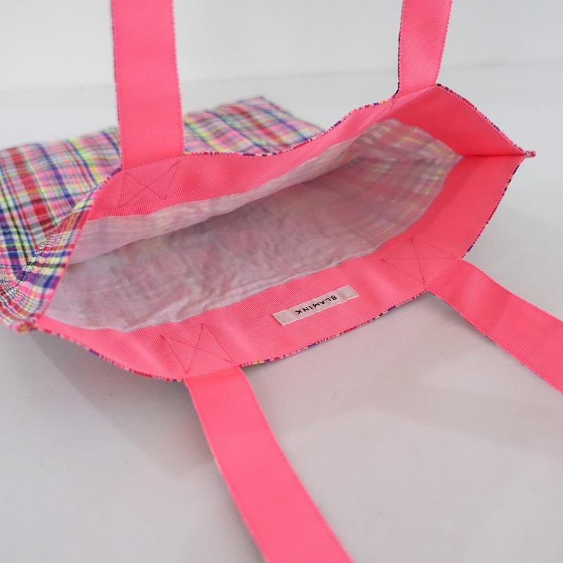 BLAMINK ブラミンク チェックトートバッグ レッド A4サイズ対応 【公式