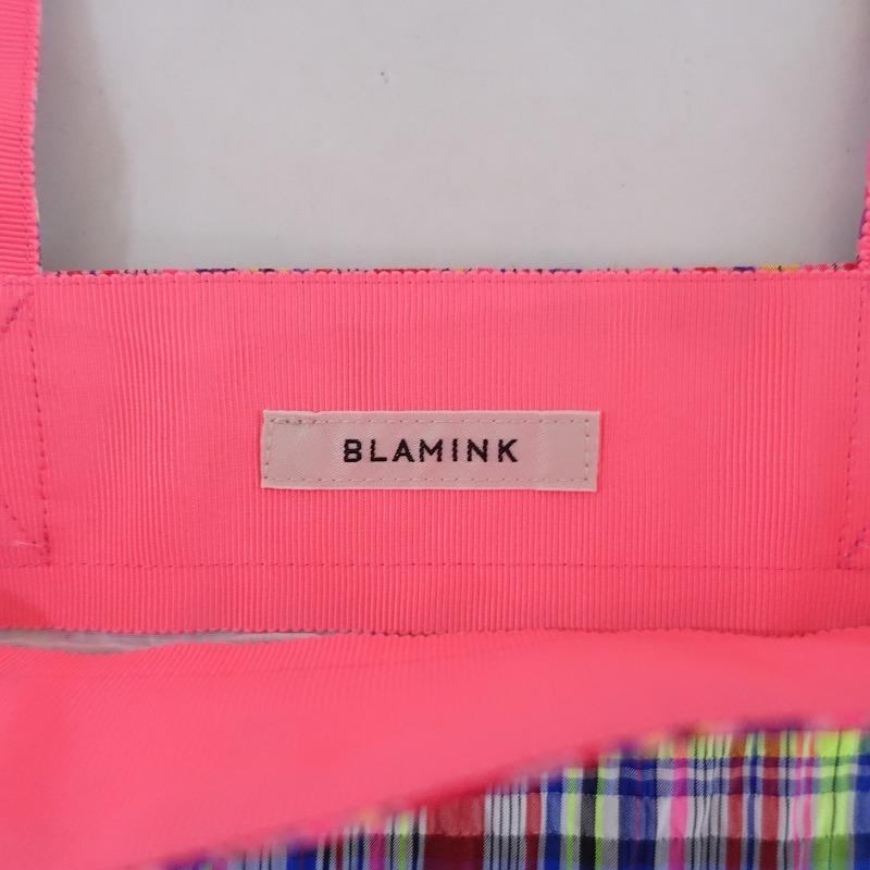 BLAMINK ブラミンク *チェックトートバッグ*かばん肩掛け0624(ba7-2406