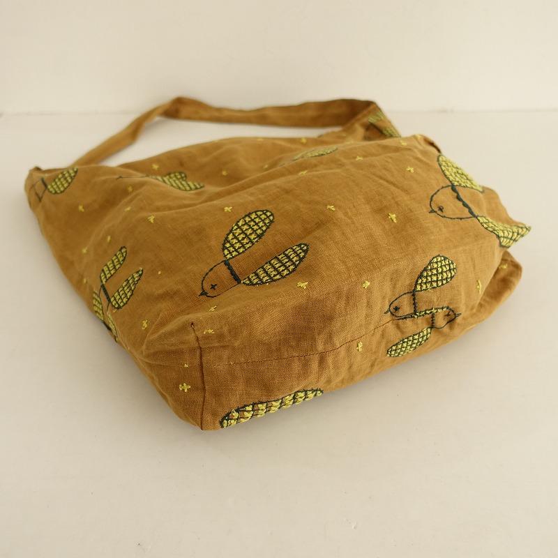 ミナペルホネンplover 2wayショルダーバッグ鳥刺繍 ボディバッグ斜めがけ mina perhonen（ミナペルホネン） 【定価2.2万】ミナペルホネン