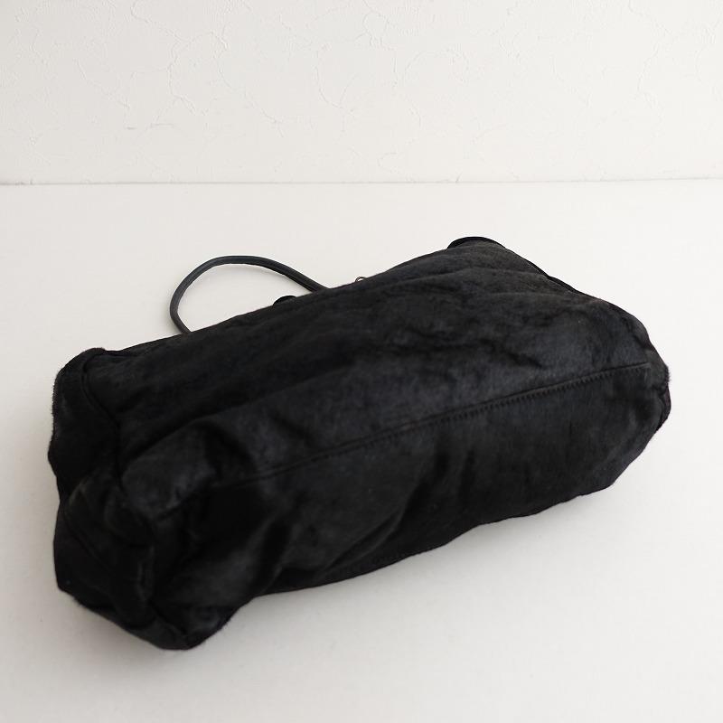 CHRISTIAN PEAU◇がま口レザーショルダーバッグ/ハンドバッグ/BLK/黒/鞄