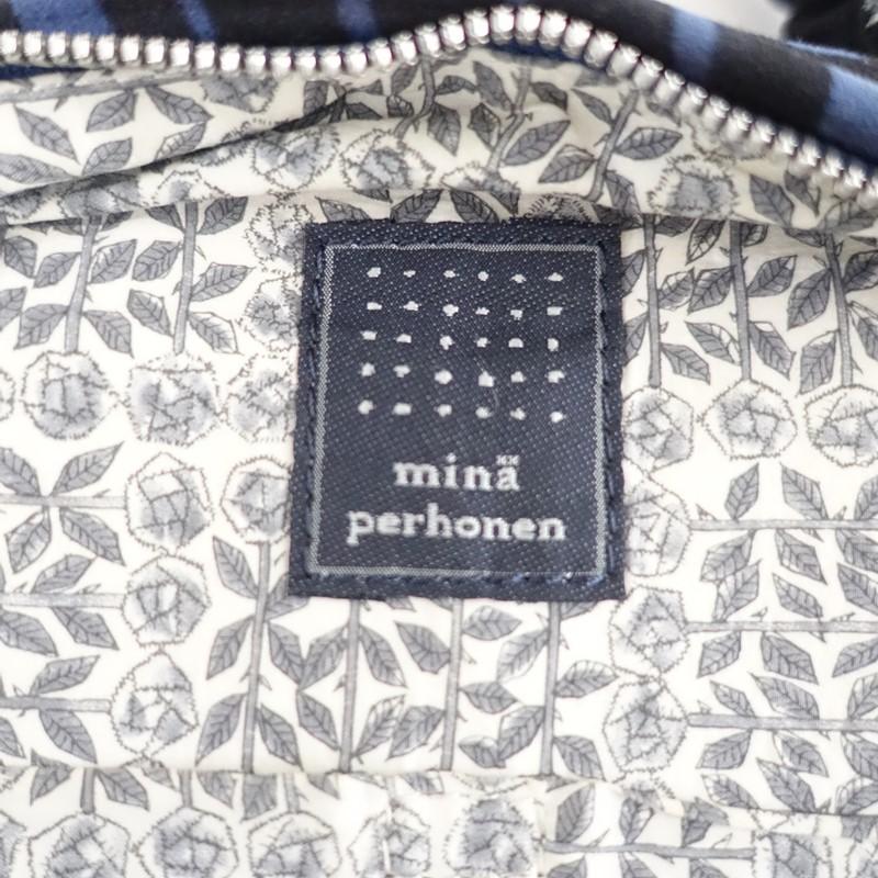 mina perhonen（ミナペルホネン） *sora check matka bag マトカバッグ
