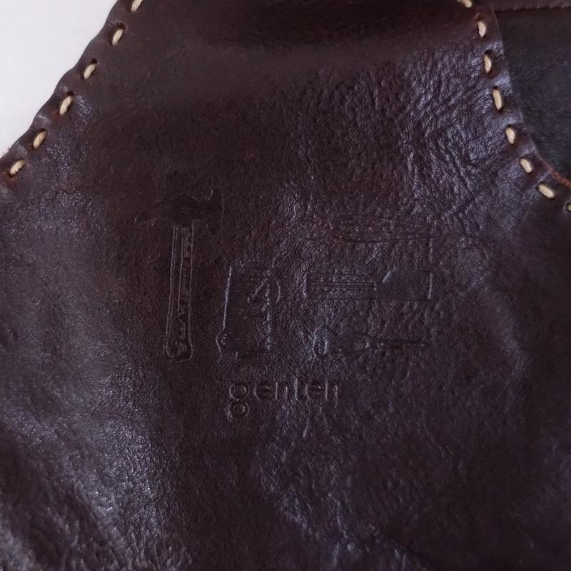 ゲンテン genten *ユーフラテス レザートートバッグ*かばん肩掛け皮革ダークブラウン1225(ba7-2512-140)【91A62】の画像