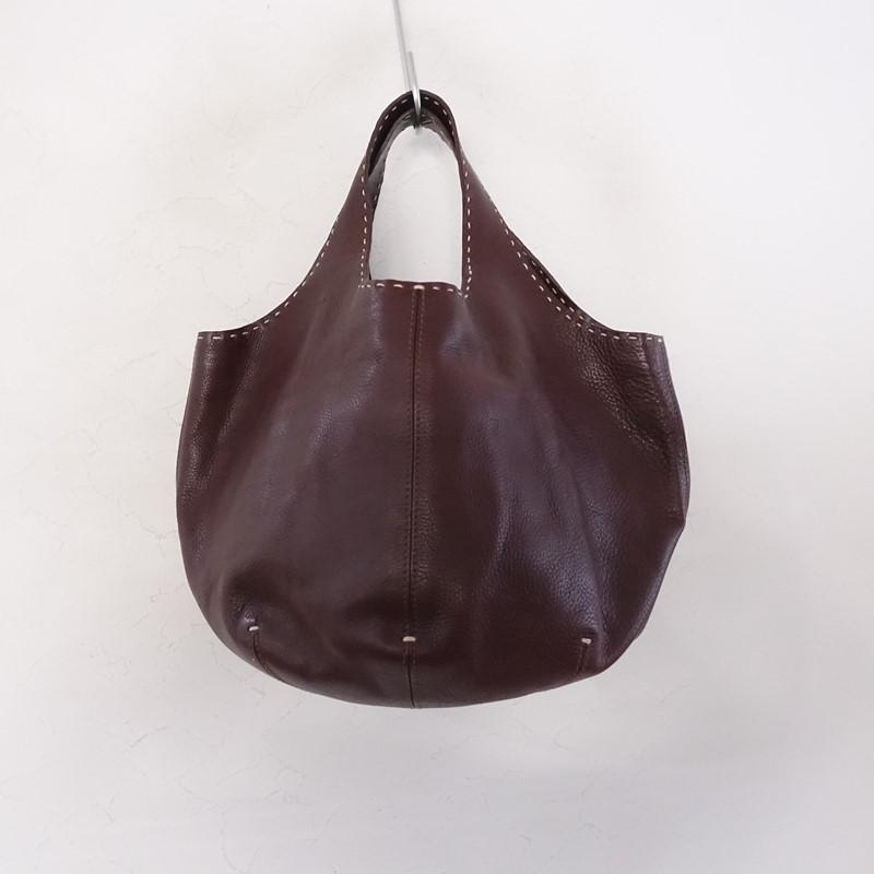 genten ブラウン レザー トートバッグ 定価9.4万】ゲンテン genten *ユーフラテス レザートートバッグ*かばん