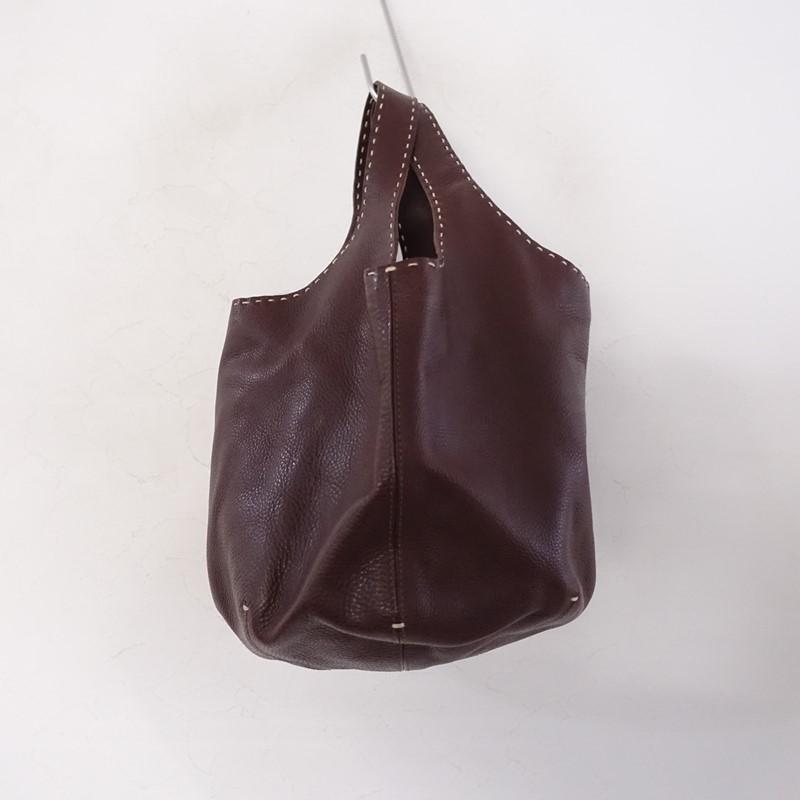 genten ダークブラウン レザートートバッグ 定価9.4万】ゲンテン genten *ユーフラテス レザートートバッグ*かばん