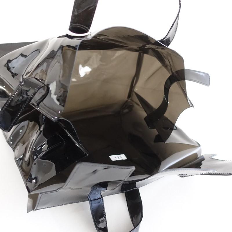 未使用/定価2.5万】シー Sea *PVCバッグ M*かばん手提げ黒ステッカー付