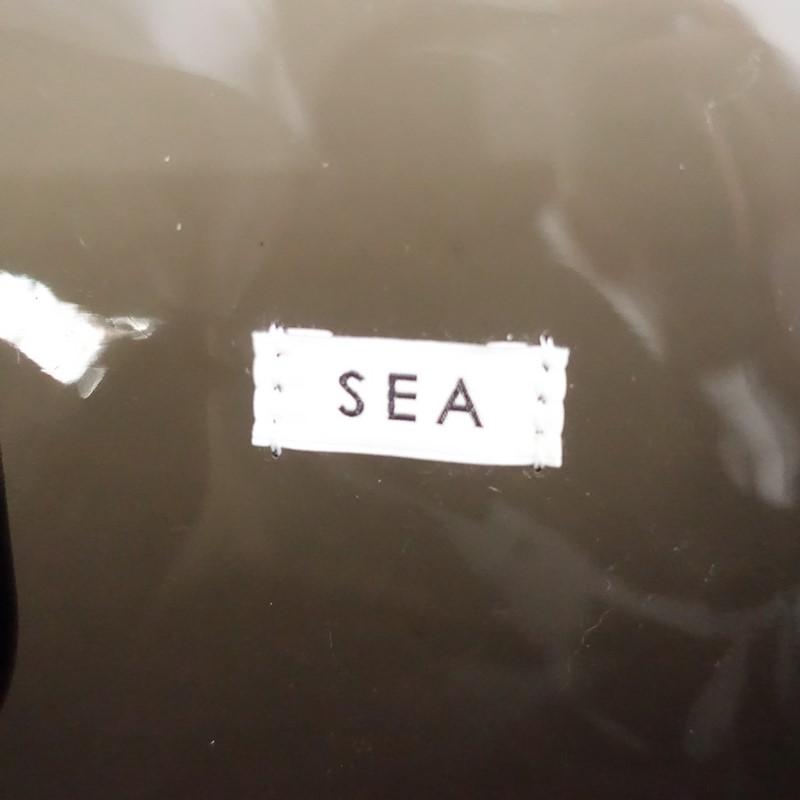 未使用/定価2.5万】シー Sea *PVCバッグ M*かばん手提げ黒ステッカー付