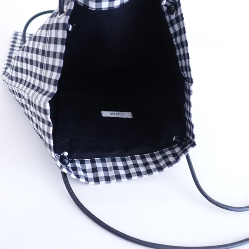 COUDRE ギンガムチェックロングショルダートート クードル COUDRE *ギンガムチェックロングショルダートート*かばん