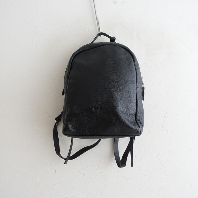 agnes b. レザーバックパック ブラック アニエスベー agnes b. *レザーバックパック*かばんリュックデイパック