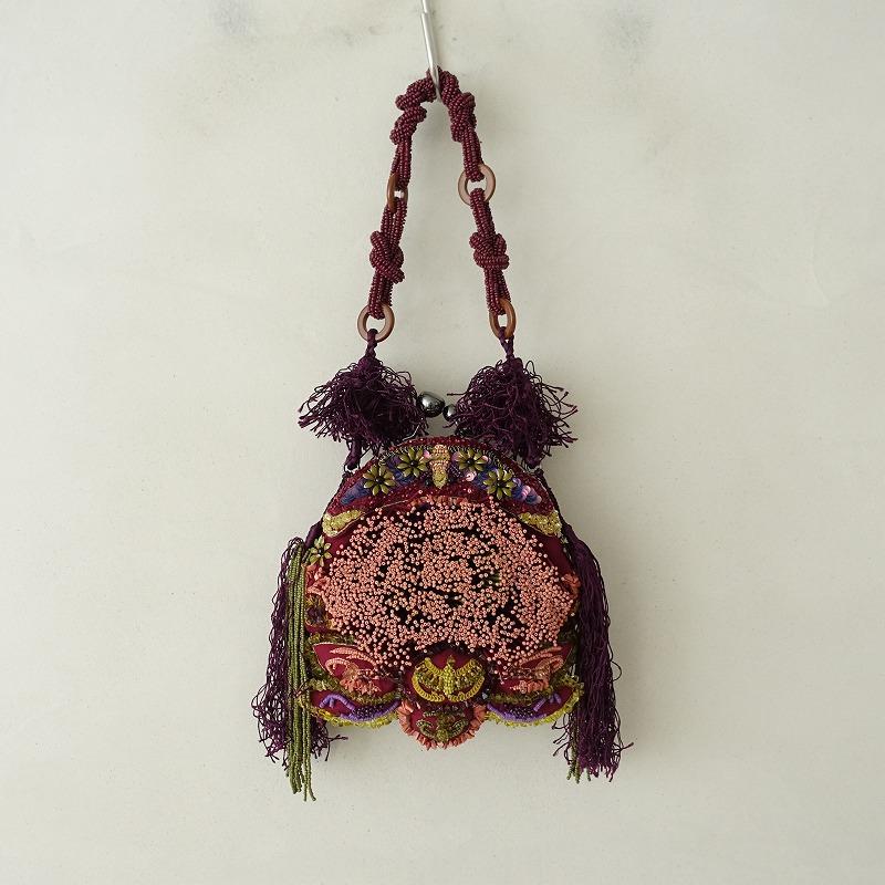JAMIN PUECH ジャマンピュエッシュ ハンドバッグ ビーズ 刺繍 がま口