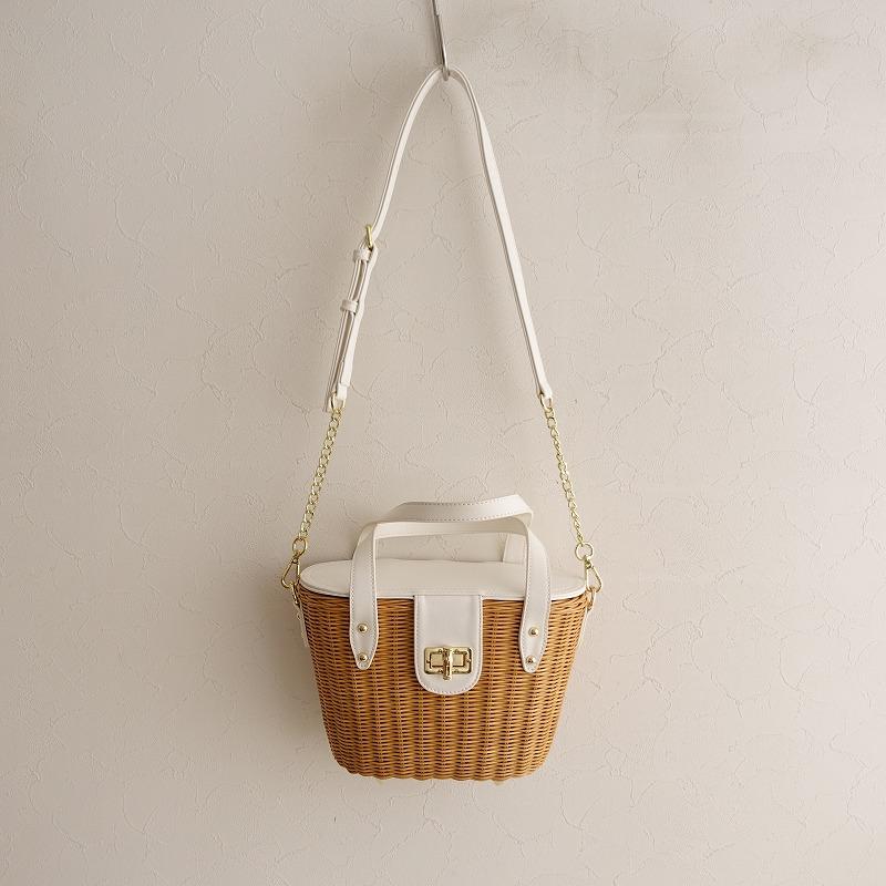 美品/定価2.8万】ダイアナ DIANA *ラタン素材2WAYバッグ*天然素材かご  