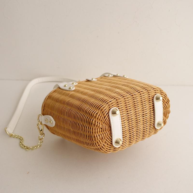 美品/定価2.8万】ダイアナ DIANA *ラタン素材2WAYバッグ*天然素材かご  