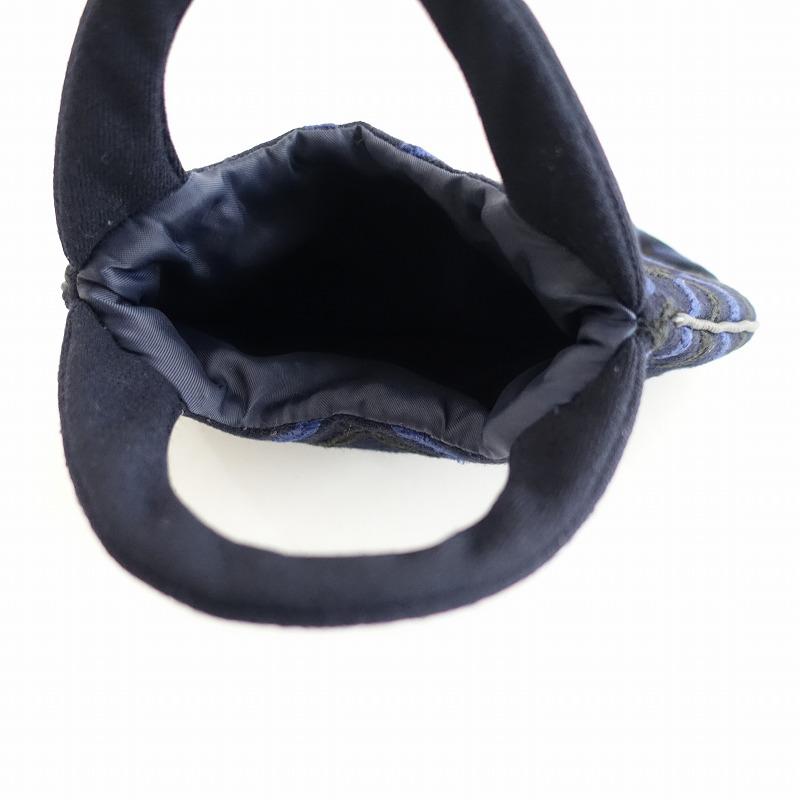 mina perhonen（ミナペルホネン） *mountain roof うずらバッグ*紺