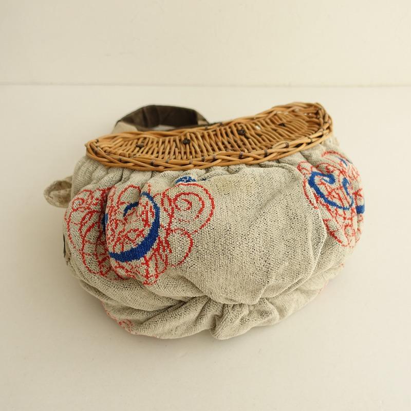 エバゴス 清涼 美品WAHAHA 紅籐 籠 カゴ 切替 トートバッグ エバゴス 清涼 美品WAHAHA 紅籐 籠 カゴ 切替 トートバッグ